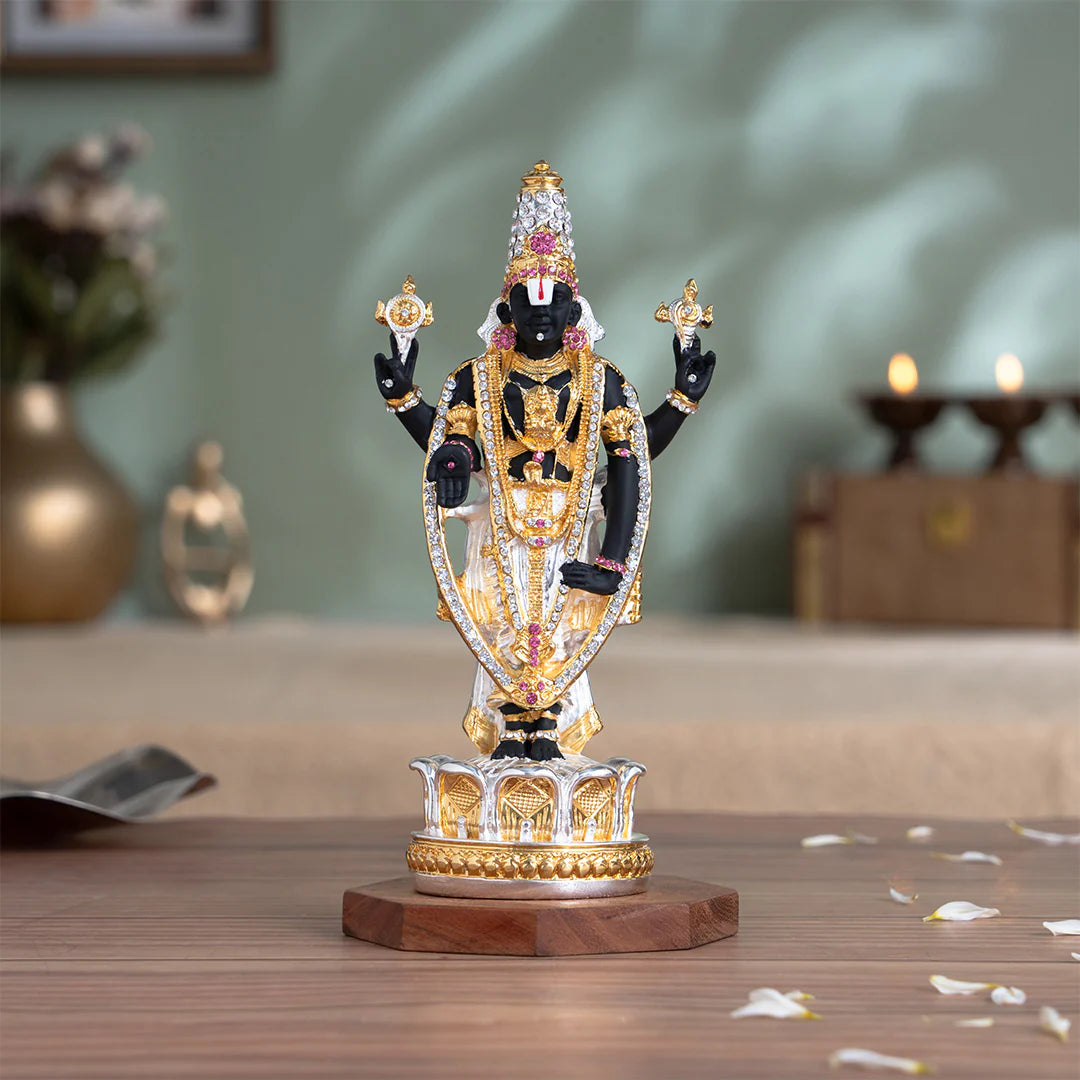 Gold & Silver Plated Tirupati Balaji (Venkateswara) Idol
