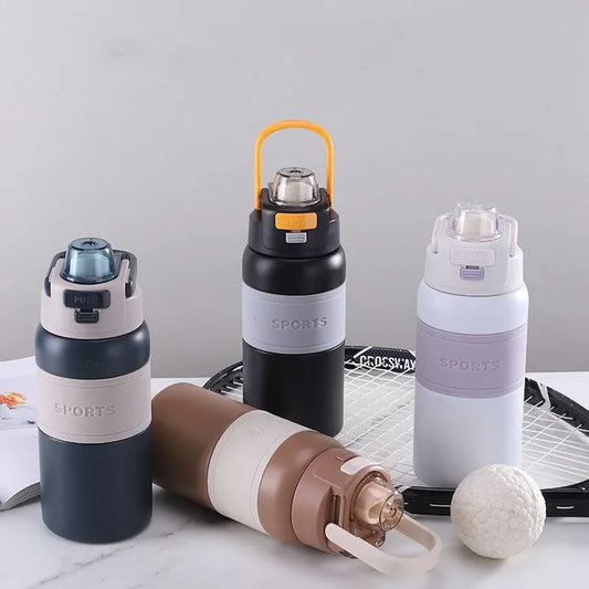 Stylish Solid Color Stainless Steel Water Bottle - 800 ML