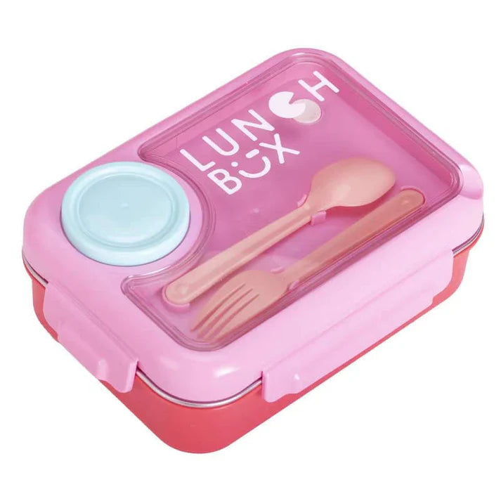 Healthy Meal (3 Grid) Stainless Steel Bento Lunch Box - Leakproof